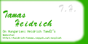 tamas heidrich business card